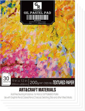 Oil Pastel | 9X12 in (123 Lb/200G) | 30 Sheets Heavyweight Drawing Pap