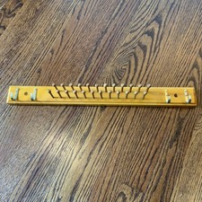 Vintage Tie Scarf Belt Closet Rack Hanger Holder Wall Mount Organizer Wood