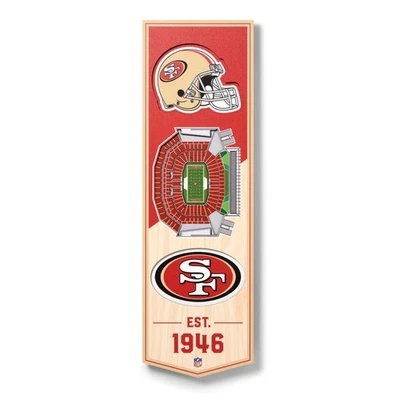 NFL San Francisco 49ers Stadion Stadium 3D Wandbild Wood Banner Holzschild Holz - Bild 1 von 4