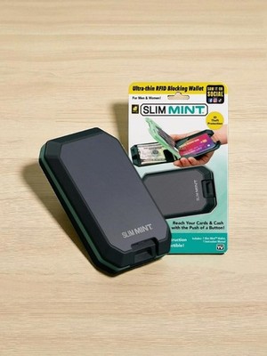 Slim Mint Wallet Ultra-Thin RFID-Blocking, AS-SEEN-ON-TV, ID Theft Protection...