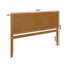 AFI Canyon King Sized Solid Wood Headboard in Light Toffee