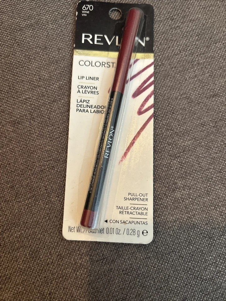 Revlon ColorStay Longwear Lip Liner 670 Wine Crayon Pull Out Sharpener Make-Up - Image 3 of 4