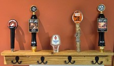 Beer Tap Handle Display Coat Rack Wall Mount with 5 Handles