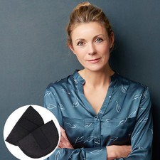 1 Pair Reusable Sponge Shoulder Pads Women Shoulder Enhancer Black