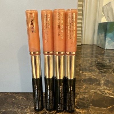 NEW! 4X Clinique Long Last Glosswear 10 Air kiss High/ Impact Mascara 01 black
