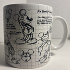 Disney Mickey Mouse Sketch Book Don Towley Mug Coffee Cup Oversized 20 oz 4” Dia — photo 2