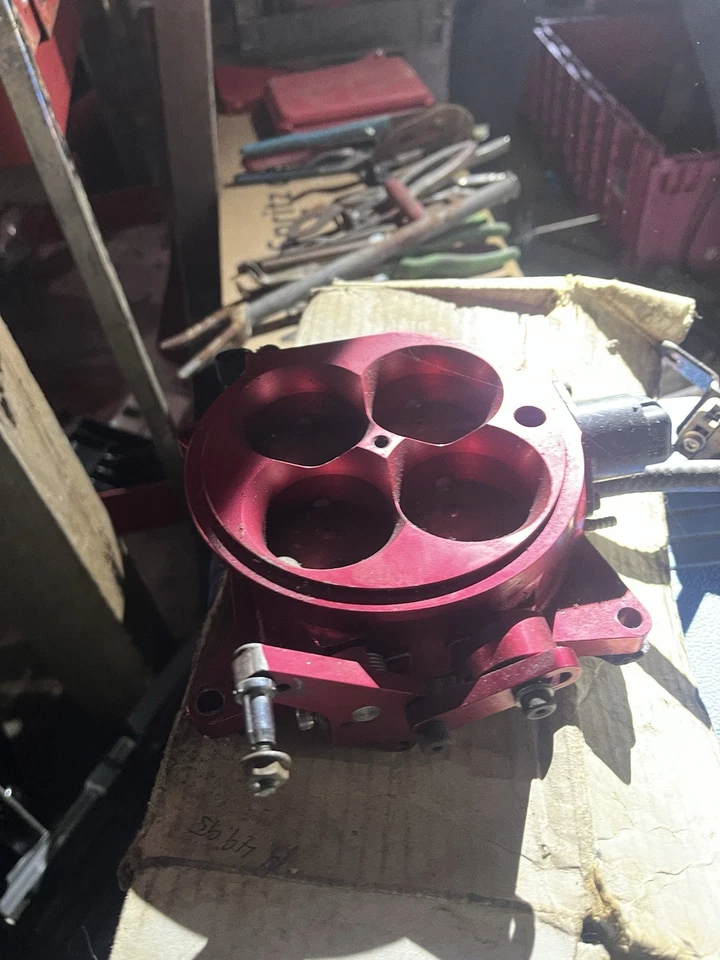 Billet EFI inyección de combustible CNC 1300 CFM 1375CFM 4 barriles 4150 cuerpo del acelerador negro Foto 4 de 4