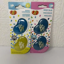 2 Packs Jelly Belly Duo Berry Lemonade & Berry Blue Car Vent Air Fresheners