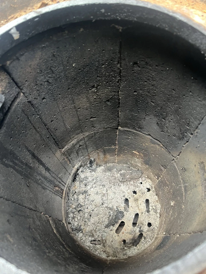 Antique Godin French Enamel Cast Iron Coal Or Wood Stove BEAUTIFUL Parlor Stove - Image 3 of 4