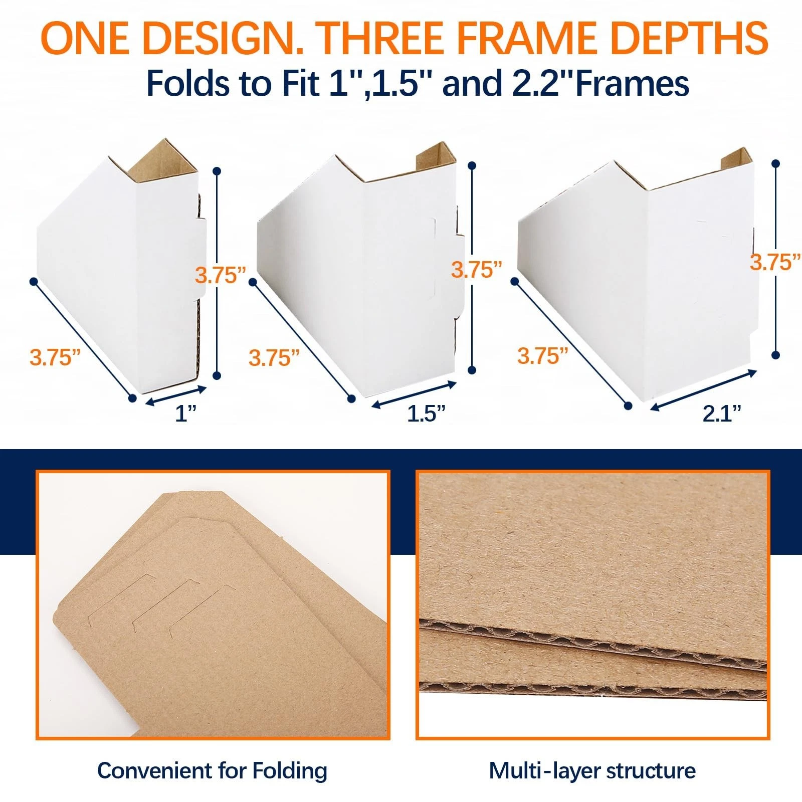 VelvetAura 80 Pack Adjustable Cardboard Corner Protectors for Shipping, Fits ... - product detail image 2