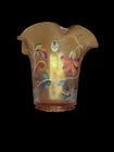 Fenton Art Glass Vase Signed Family Signature Series Iridescent Ruffled Floral