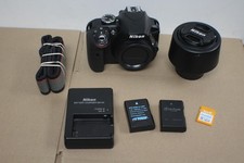 Nikon D3300 DSLR Camera Kit-Black Body-W AFS DX VR 18-55mm Lens-Battery-Charger