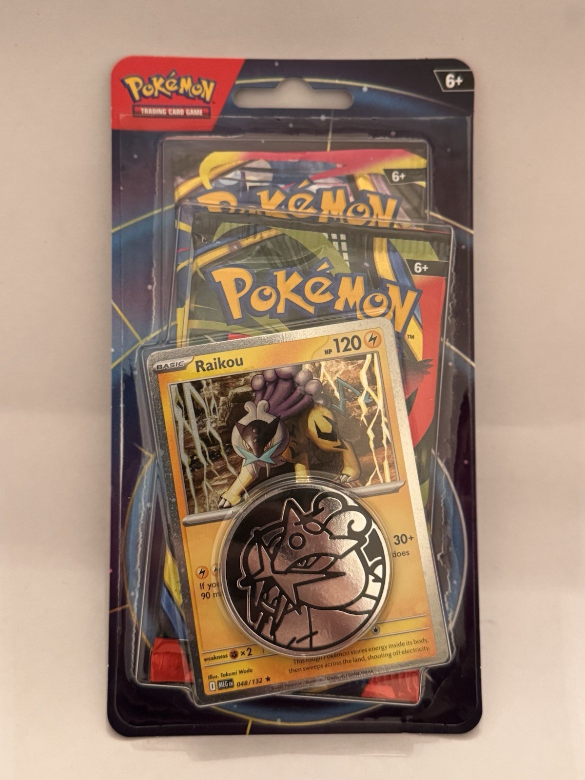 Pokemon TCG: Raikou Blister 2 Pack Combo Phantasmal Flames - Mega Evolutions