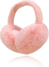 Ear Muffs for Winter Women Men, Faux Fur Earmuffs, Fluffy Ear Warmers, Foldable