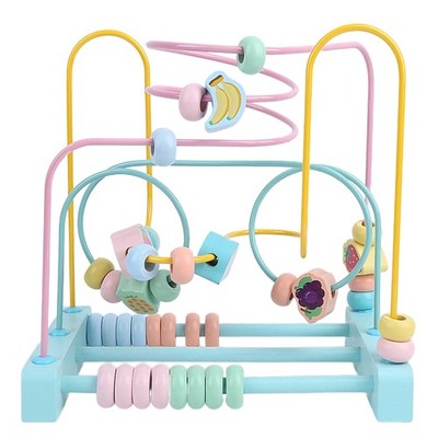 Maze Circles Around Beads Abacus Math Toys Puzzle Early Learning Educational SET