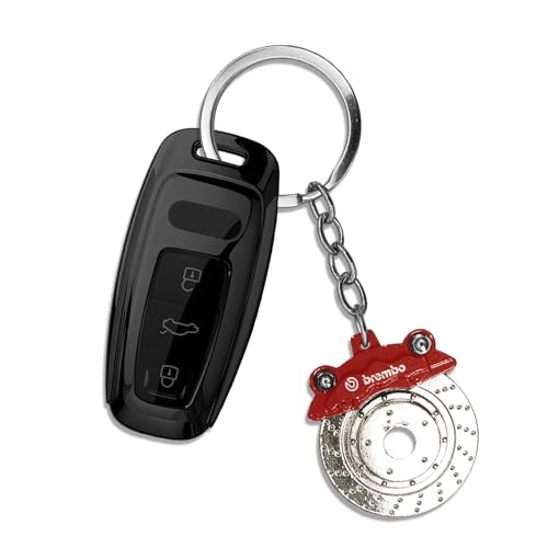 Model Key Chains, Car Lovers Key Chain Set, Metal Car Parts K4-red