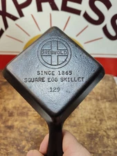 "Fully Restored" Griswold #129 Cast Iron Egg Skillet Pan Square Seasoned