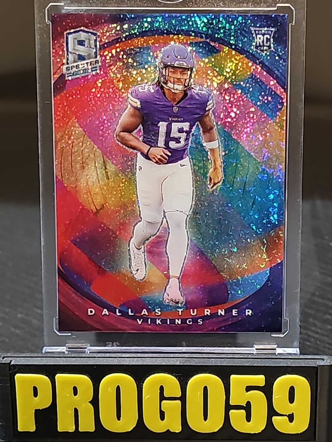 2024 Spectra Dallas Turner Color Sphere SSP Prizm Rookie Case Hit Vikings RC SP