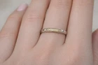 Estate Sterling Silver 925 Opal Inlay Ring Size 8 Minimalist Vintage