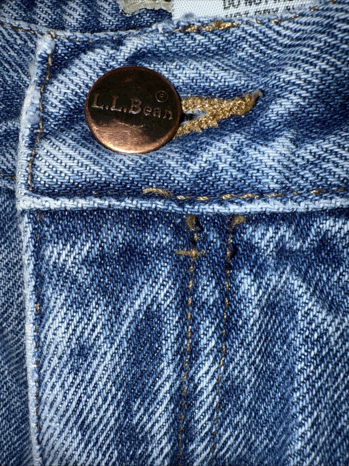 Mens LL Bean Flannel Lined Jeans Classic Fit Size 32x30.5 (actual) - Image 3 of 4
