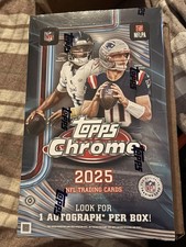 2025 Topps Chrome Football Hobby Box Factory Sealed
