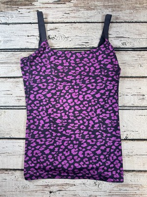 Lululemon Barre None Tank Top Size 8 Cherry Cheetah Ultra Violet