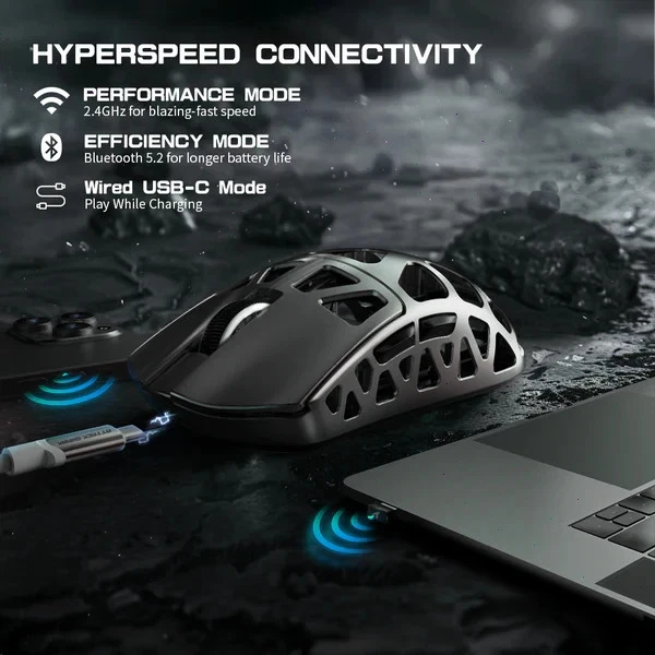 ATTACK SHARK R3 46g Magnesium Alloy Wireless Gaming Mouse Tri-Mode 26K DPI - Image 3 of 4