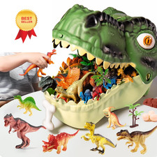 Dinosaur Toys for Kids 3-5,45PCS Realistic Jurassic Dinosaurs Figures with...