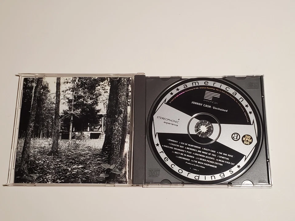 Johnny Cash Unchained CD 1996 2-43097 American Recordings Check Jewel Case Foto 3 de 4