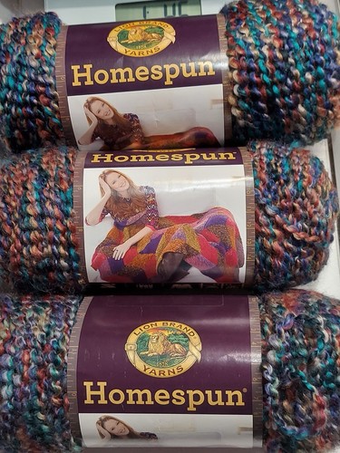 Set of 3-Lion Brand Yarn HOMESPUN, 6 oz ea, PUEBLO
