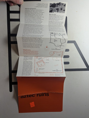 Aztec Ruins Map by National Park Service 1976 - U.S. Department of the Interior