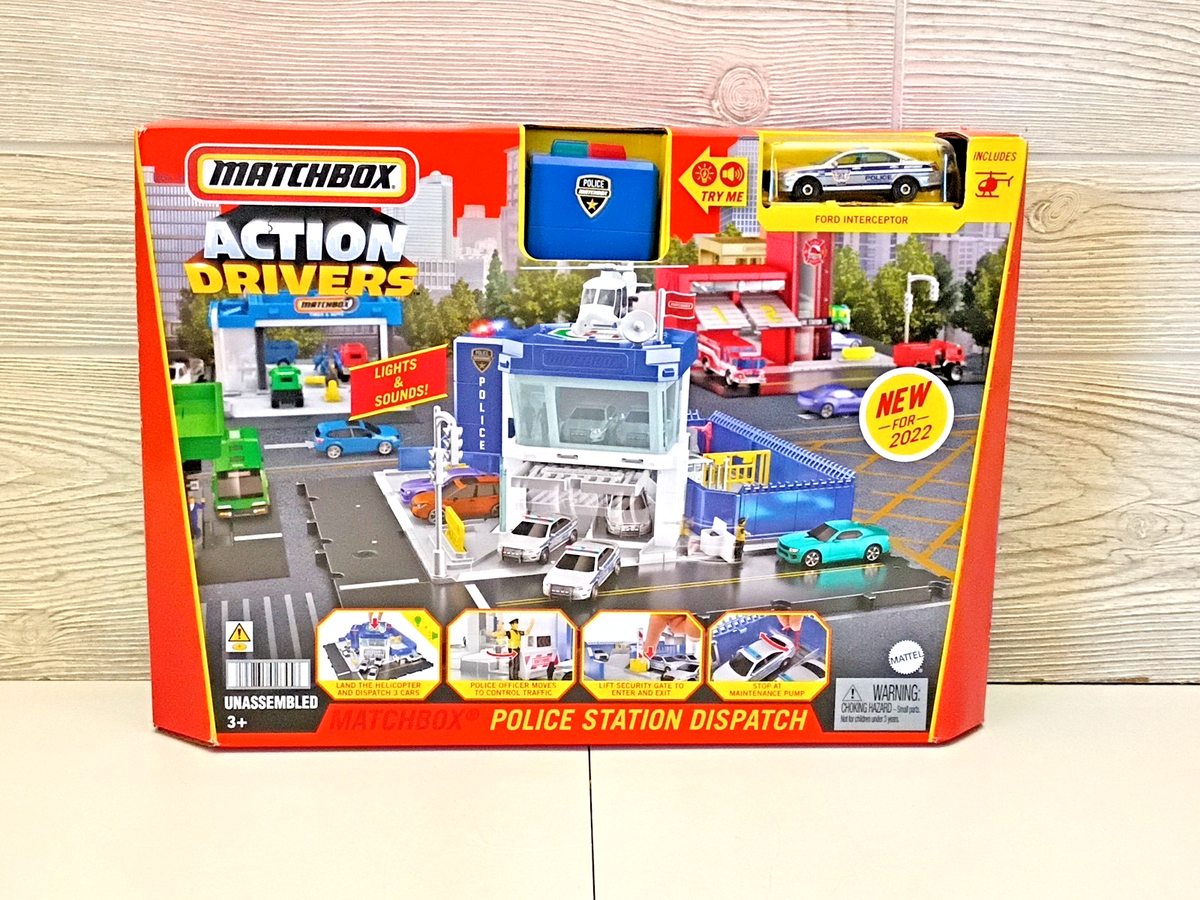Matchbox Action Drivers Police Station Dispatch Playset 2021 RARE