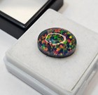 Australian Black Fire Opal 10+ Ct Oval Cabochon Natural Loose Certified Gemstone