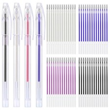 AYWFEY 4 Pcs Heat Erasable Pens for Sewing with 56 Refills, Disappearing Fabr...
