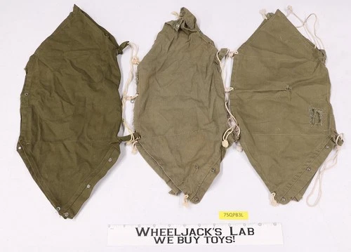 Lot of Three Bivouac Deluxe Pup Tent Equipment GI Joe 1964 Vintage 12" Accessory