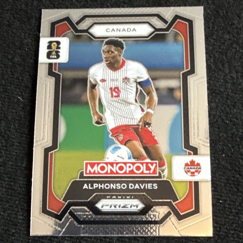 Panini 2026 Prizm Monopoly FIFA World Cup Soccer Alphonso Davies Canada #78