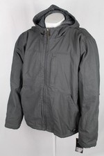 Dickies Men's Lined Duck Canvas Jacket High Pile Fleece Hooded Gray TJ360RBKX