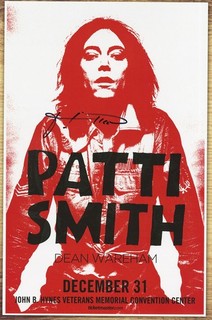 Patti Smith autographed gig poster
