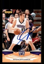 Signed Basketball Card Auto Spencer Hawes 2009-10 Panini #300 Sacramento Kings