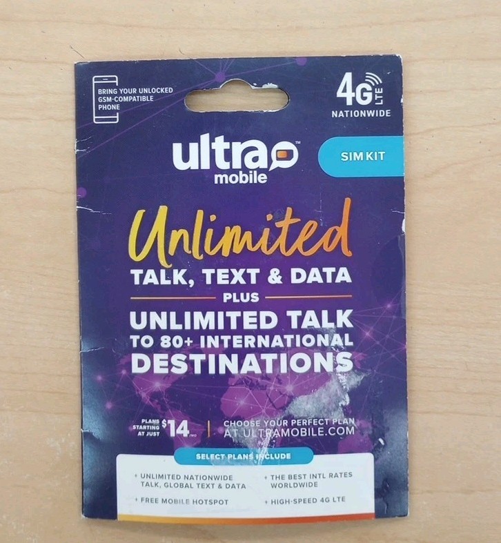 Ultra Mobile Triple Punch Mini/Micro/Nano SIM Card, Purple