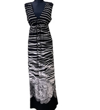 Carole Little maxi dress Women’s Sz 8 mix Prints crochet racer back