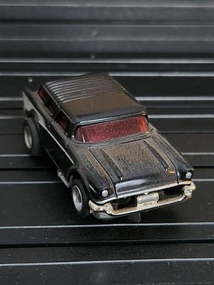 Aurora AFX 1957 CHEVY NOMAD HO Slot Car Black Near Mint  Vintage Magnatraction 