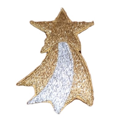 Vintage Shooting Star Embroidered Patch Applique Embellish Glitter 