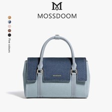 MOSSDOOM Cecilia Bag PU leather Shoulder For Women Simple Korean Fashion Blue