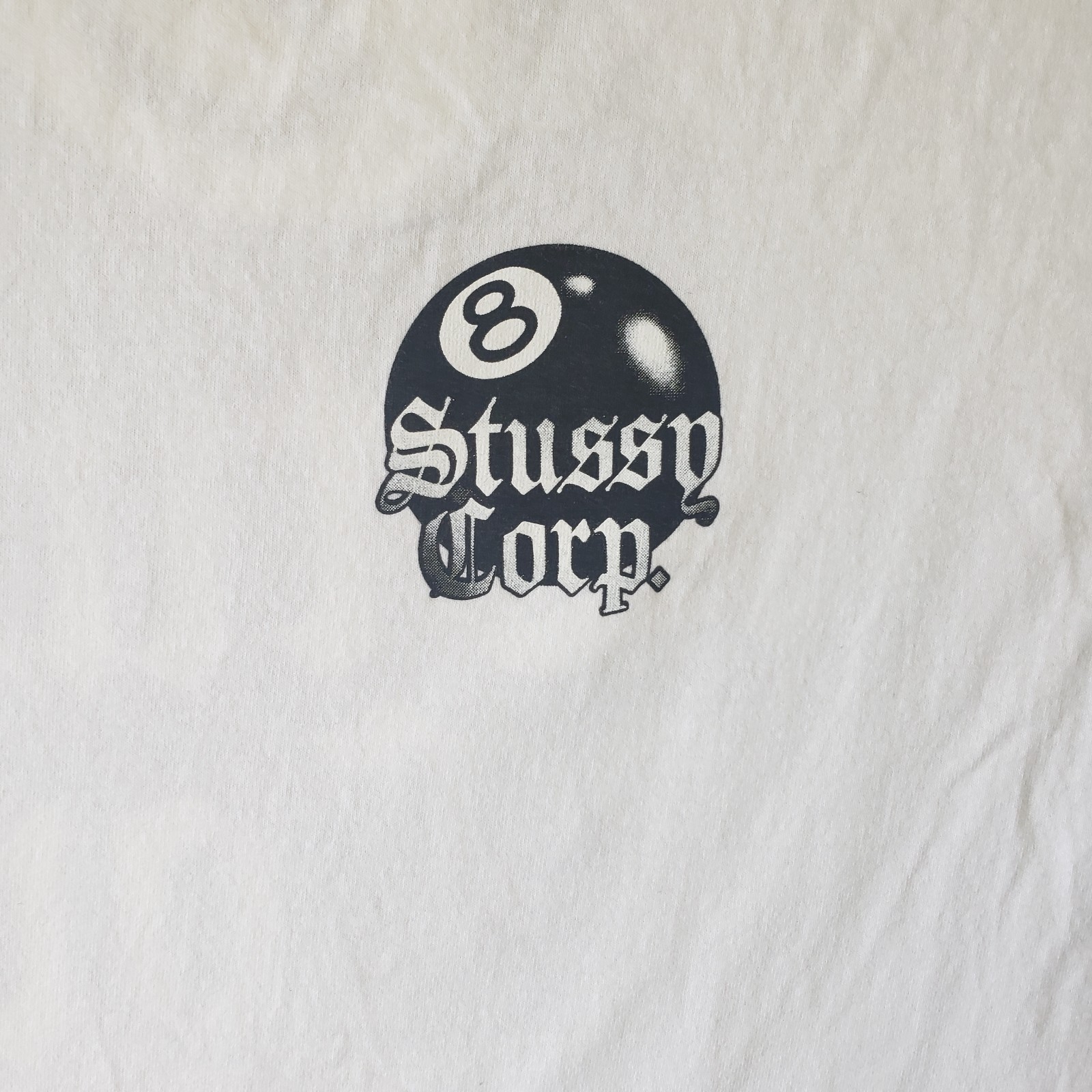 Stussy Shirt 8 Ball corp Black T-Shirt Size large Streetwear Short Sleeve Shirt  thumbnail 9