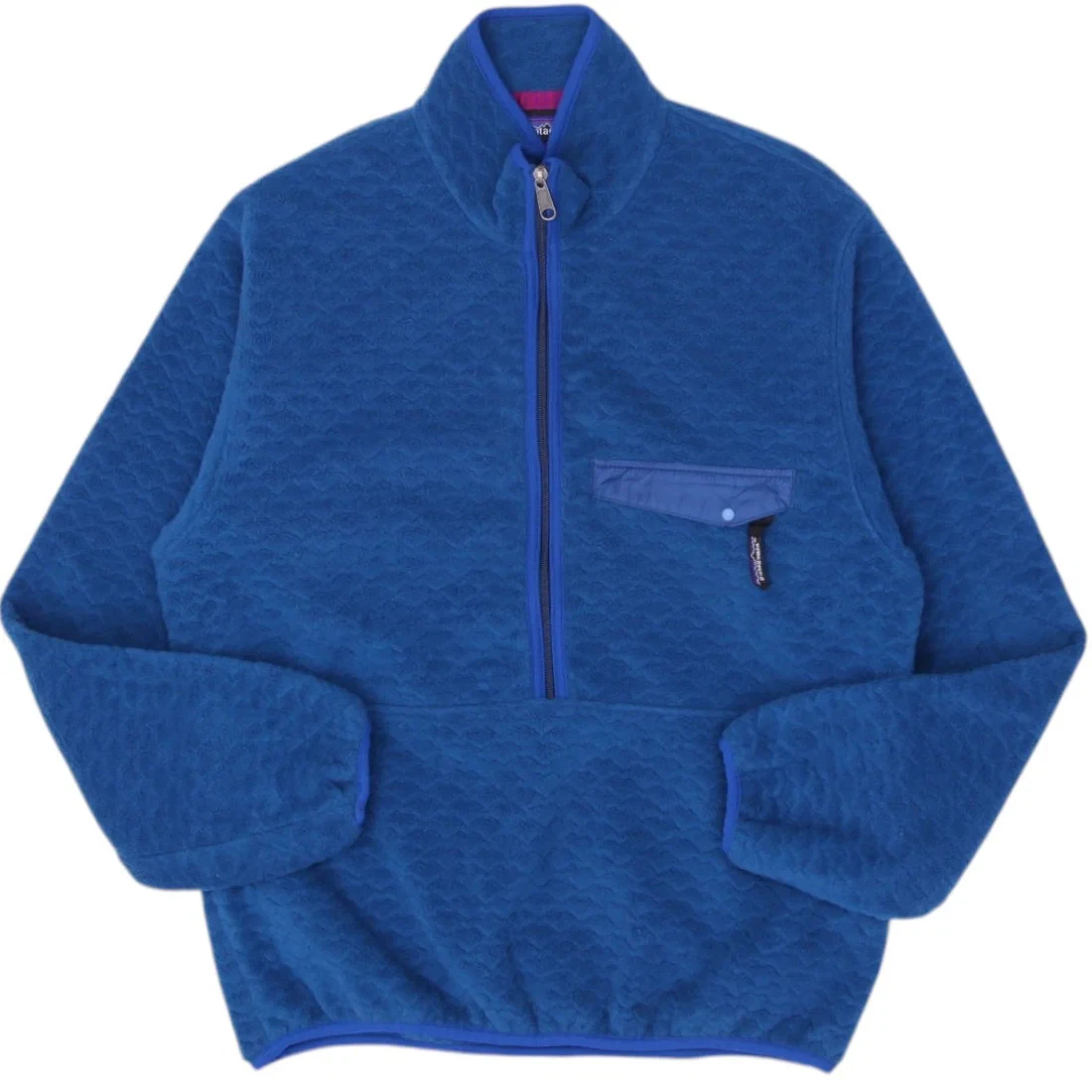 Vintage Patagonia Fleece Jacket Blue 14 Zip Made In USA Size M