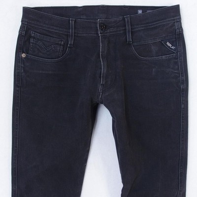 Mens Replay M914 ANBASS Stretch Slim Tapered Grey Jeans W31 W32 L32