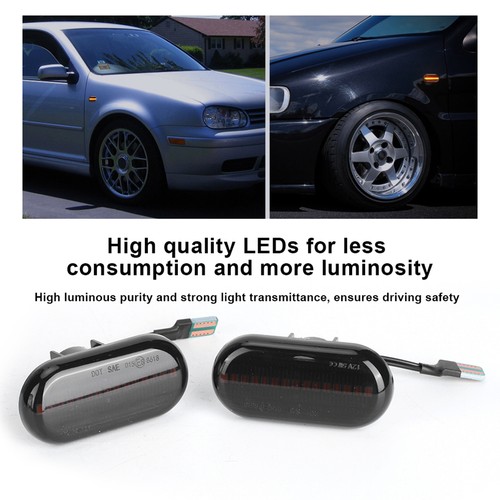 LED Blinker Turn Fit For Clio Car LED Dynamic Side Marker Flowing Turn Ligh RZRT - Picture 20 of 22