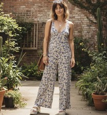 Vintage 90’s Guess Floral Crossback Jumpsuit Romper Cottagecore Made in USA Sz 3
