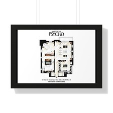American Psycho Apartment Poster | Patrick Bateman Floor Plan Print Wall Art
